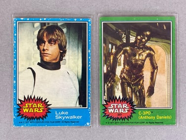 1977 Topps Luke Skywalker and C-3PO #207 Corrected