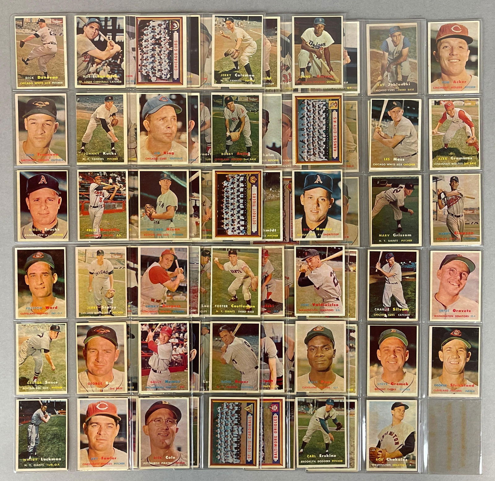 84 - 1957 Topps Baseball 3rd Series Cards with HOFs and Stars (1 of 7)