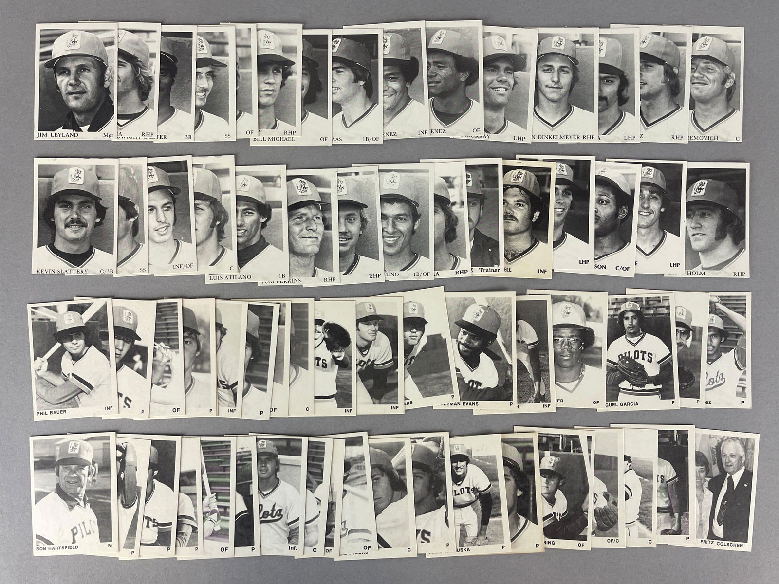 1975 and 76 TCMA Clinton Pilots Team Set with Dave Rozema and Jim Leyland 1st Cards (1 of 2)