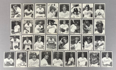 Rare 1976 TCMA Waterloo Royals Team Set of 33, with Dan Quisenberry