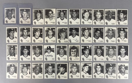 Rare 1976 TCMA Quad City Angels Team Set of 40 with Joe Maddon and Carney Lansford 1st Cards