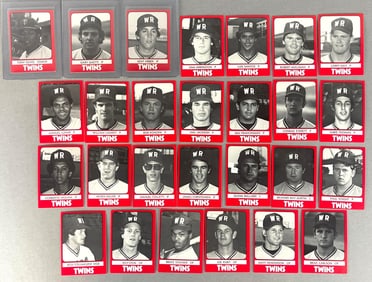 1980 TCMA Wisconsin Rapids Twins Team Set with Kent Hrbek and Gary Gaetti 1st Cards