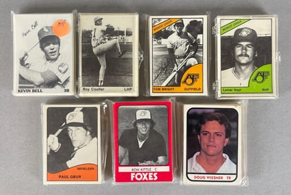 7 - 1975 - 1981 Appleton Foxes Minor League Team Sets