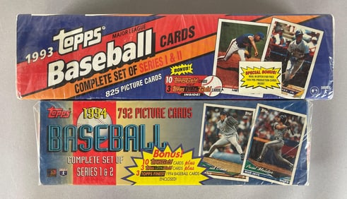 1993 and 94 Topps Baseball Factory Sealed Sets