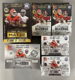 6 - 2021 Wild Card Football Draft Matte Mega, Blaster, and Hanger Boxes