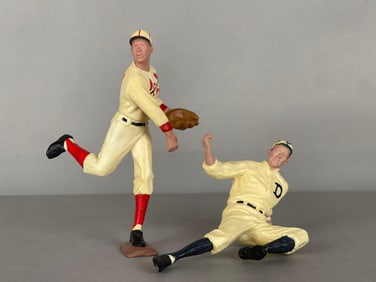 Rare Hartland Ty Cobb and Dizzy Dean Statues