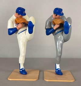 1990 Nolan Ryan Hartland Home and Away Jersey Statues