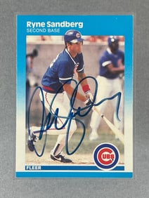 1987 Fleer Ryne Sandberg Signed Card
