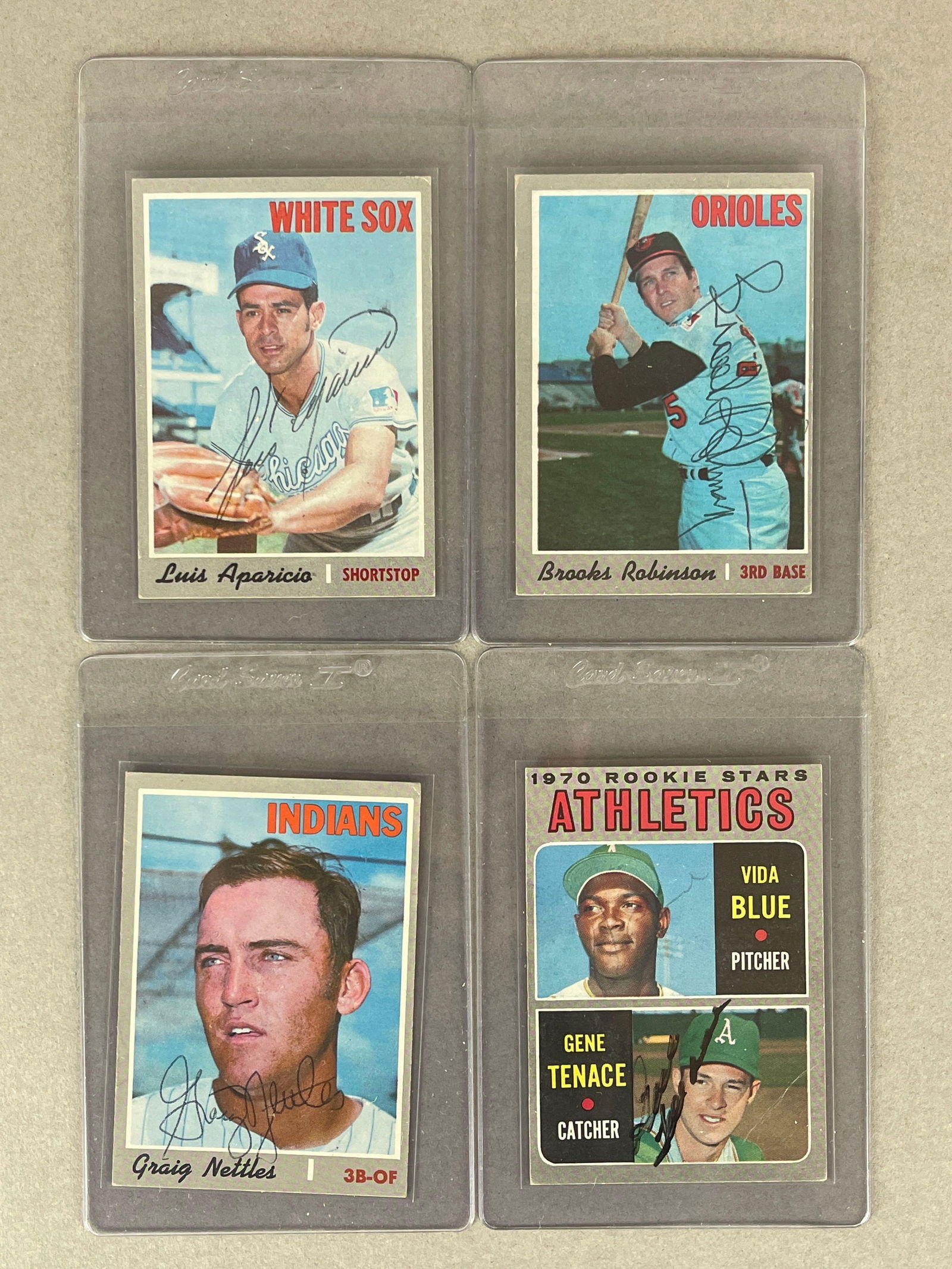 4 - 1970 Topps Signed Baseball Cards with HOFs (1 of 2)