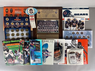 Group of Chicago Bears Collectable Items