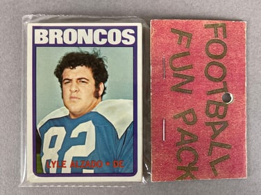 1972 Topps Football West Corps Cell Fun Pack with Lyle Alzado Rookie on Top