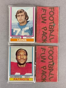 2 - 1974  Topps Football West Corps Cell Fun Pack with Billy Joe Dupree Rookie on Back