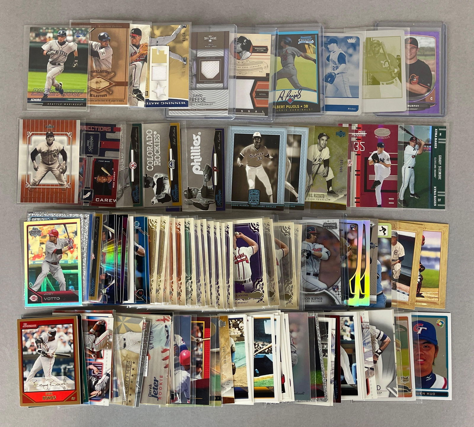 100+ 1990s - 2000s Baseball HOFs, Jerseys, Rookies, and Serial Numbered Cards (1 of 4)