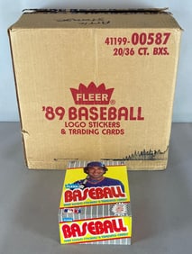 1989 Fleer Baseball Wax Box from Original F-Face Error Case