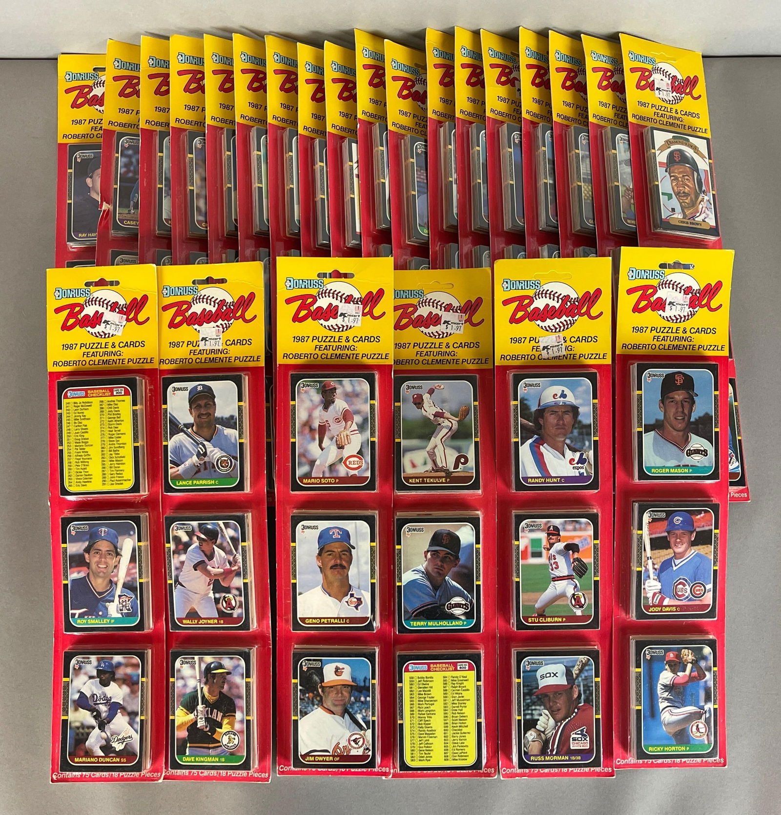 24 - 1987 Donruss Sealed Blister Jumbo Rack Packs (1 of 6)