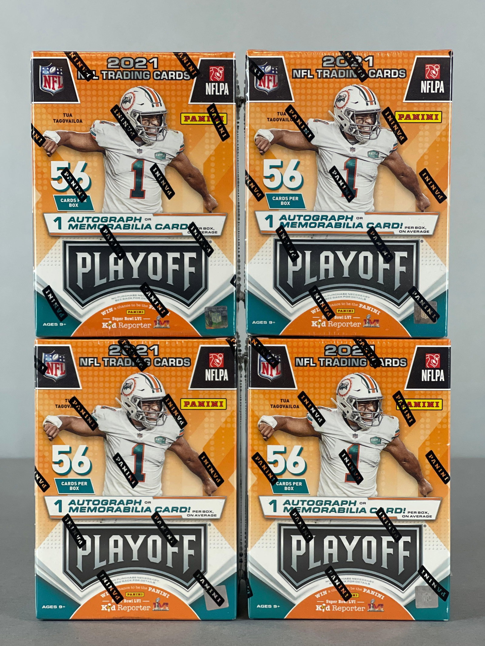 2021 Playoff Football Blaster Boxes: 8 - Packs per box, 7 - Cards per box
