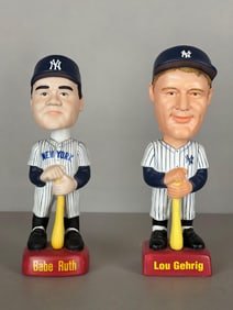 1992 Babe Ruth and 1996 Lou Gehrig SAM Bobbleheads