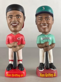 1996 and 2000 Ken Griffey Jr. SAM Baseball Bobbleheads