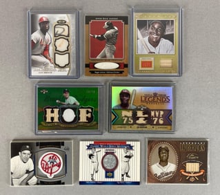 8 - 2001 - 13 Baseball HOFs, Jerseys, and Relic Cards