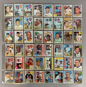 110+ 1969 Topps Baseball Cards with HOFs, White Letters, and Rookies