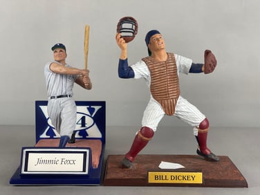 Jimmie Foxx and Bill Dickey Limited Edition Sculpture Statues with Artist Proof
