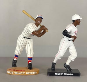 2008 Hartland Negro League Series Signed Minnie Minoso and Emilio Millito Navarro 29/150