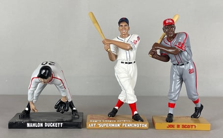 3 - Hartland Negro League Signed Statues 29/100