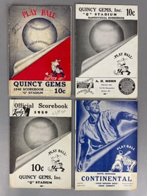 4 - 1946 - 51 Quincy Gems Minor League Scorebooks