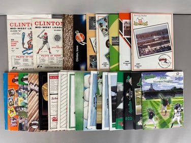 27 - 1970 - 2006 Clinton Pilots, Giants, and Lumber Kings Minor League Programs and Scorecards