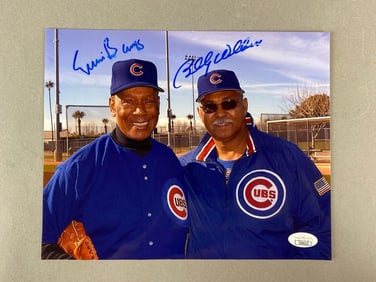 Ernie Banks Billy Williams Signed 8 x 10 Photo With JSA COA