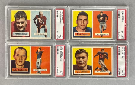 4 - 1957 Topps Football Graded Cards PSA 5-7