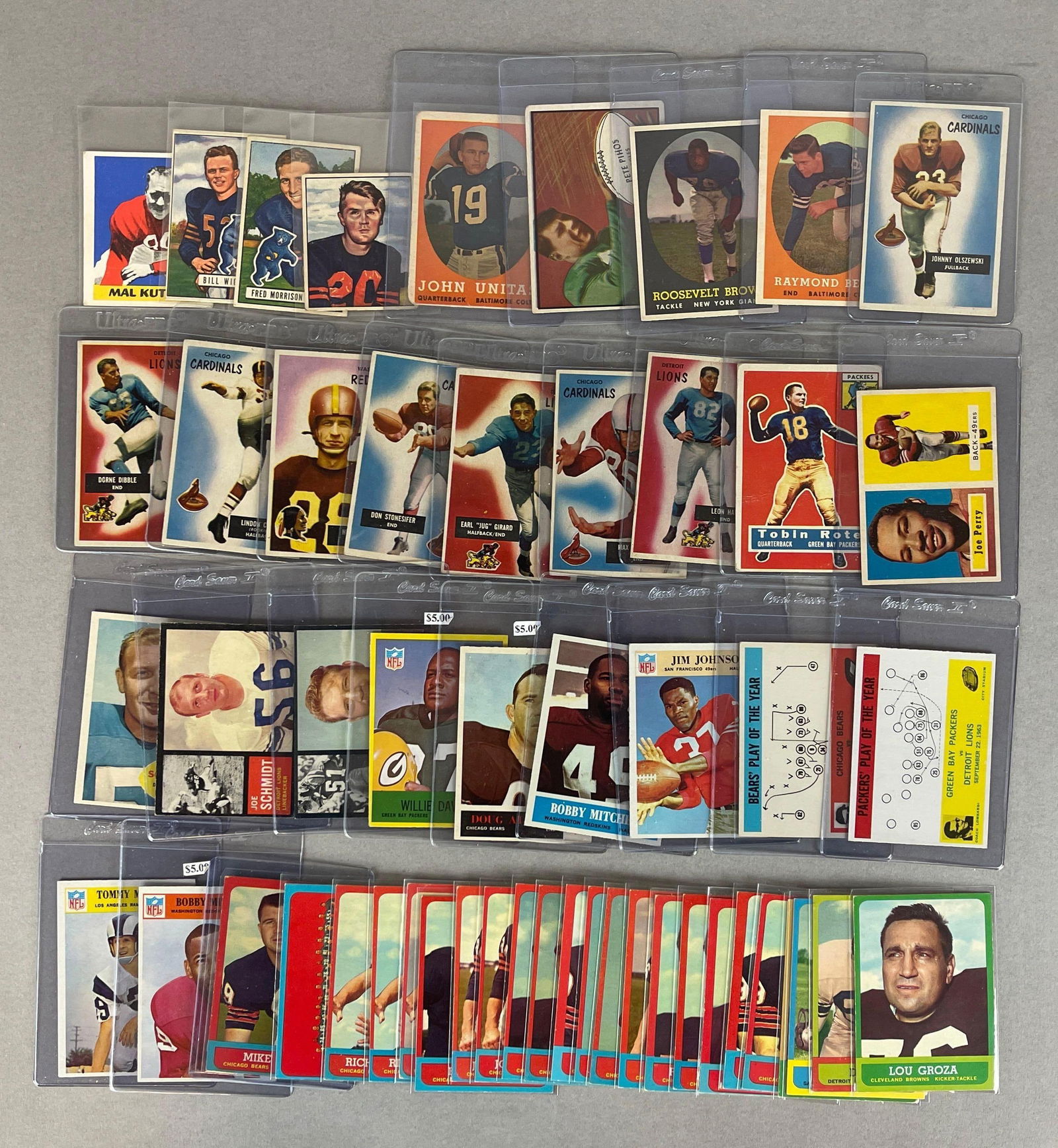 50+ 1948 - 67 Football Cards with HOFs (1 of 2)