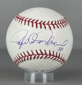 Rafael Palmeiro Signed Official MLB Rawlings Baseball with Inscriptions and COA 2/25