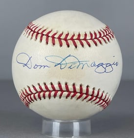 Dom DiMaggio Signed Official MLB AL Rawlings Baseball with COA