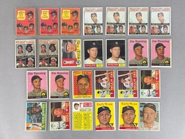 25+ 1950s - 60s Topps Baseball HOFs Cards