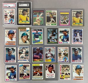 25 - 1971 - 85 Reggie Jackson Cards with PSA 9