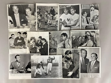 12 - 1940s - 50s Joe DiMaggio Original and Wire Photos from The Boston Herald Archives