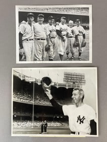 2 - Original Joe DiMaggio Type 1 and Wire Photo
