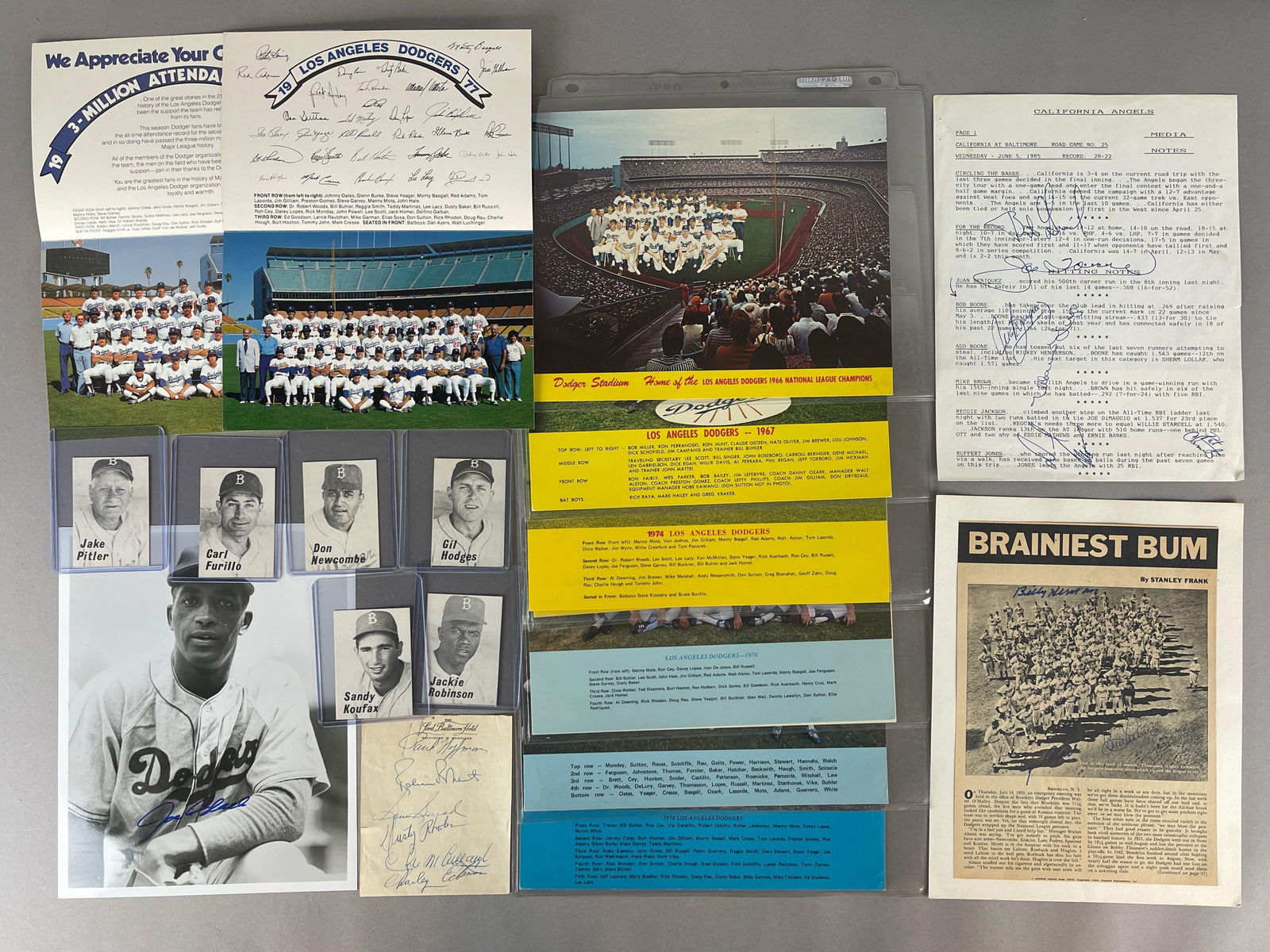 Group of Brooklyn and Los Angeles Dodgers Items (1 of 4)