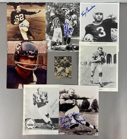 8 - Signed Football Photos with Unitas and Sayers