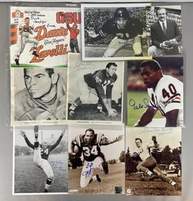 9 - Signed Football Photos with Sayers and Bednarik