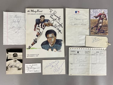 9 - Signed Sports Figures with Sayers and Other HOFs