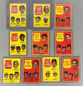 1962 Topps League Leaders Cards Set of 10