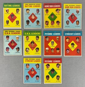 1963 Topps League Leaders Cards Set of 10