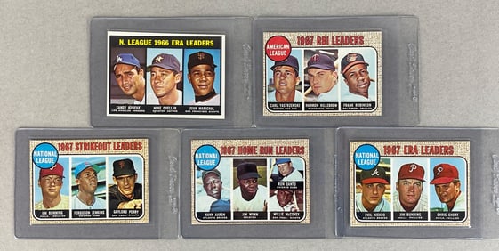 5 - 1967 and 68 Topps High-Grade League Leaders Cards