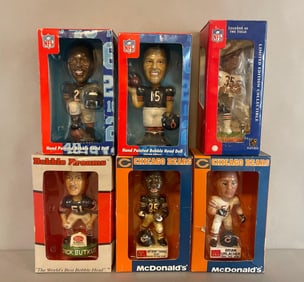 6 - NFL Chicago Bears Collectable Bobbleheads