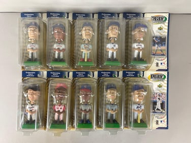 2001 Upper Deck Play Makers Complete Baseball Bobblehead Set of 10