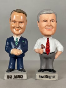 Rare Rush Limbaugh SAM Bobblehead + Newt Gingrich