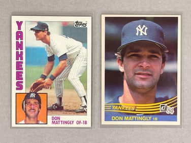 1984 Donruss and Topps Don Mattingly Rookies