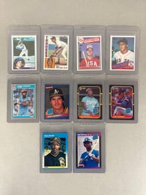 10 - 1980s Baseball HOFs, Stars, and High-Grade Rookies